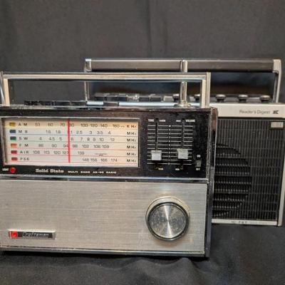 1970s Radios: Craftsman Solid State Multi-Band ACDC &
Reader's Digest AM/FM/SW Cassette Recorder