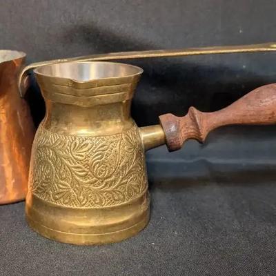 Turkish Copper And Brass Coffee Pots