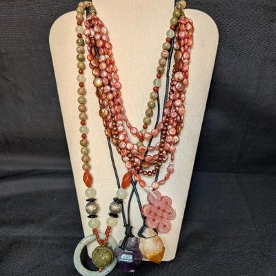 Raw Crystal & Other Necklaces