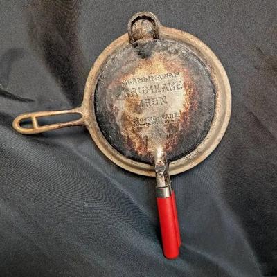 Vintage Scandinavian Krumkake Press Iron