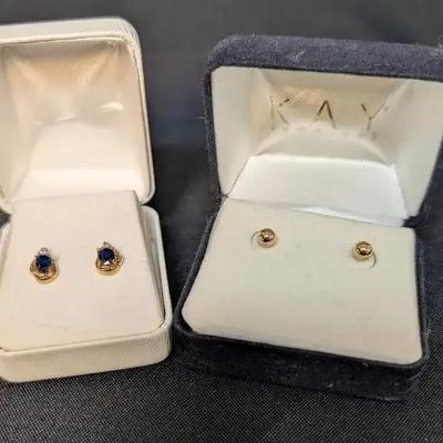 Sapphire and Diamond Stud Earrings & Others 