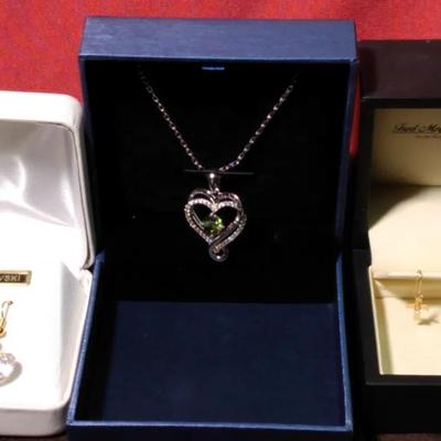 Swarovski Earring and Other Boxed Jewelry 