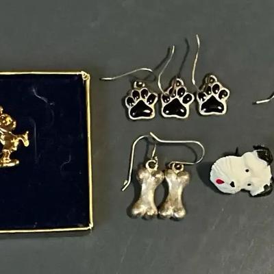 Mickey Mouse Pin and Dog Themed Jewelry 
