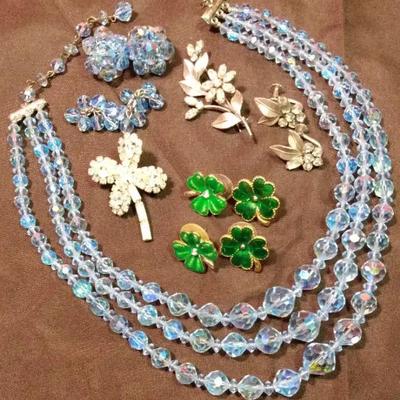 Shamrocks and Aurora Borealis Jewelry 