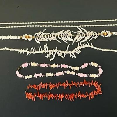 Coral & Shell Necklaces 