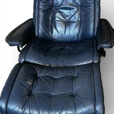Ekornes Stressless Leather Reclining Chair & Ottoman 