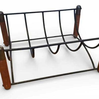 Midcentury Modern Log Holder - 20x15x9.5"