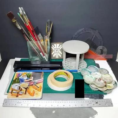 Watercolor Art Supplies: Fabriano,Cold-Press Paper, Winsor & Newton Brushes, Ceramic Palates, More 