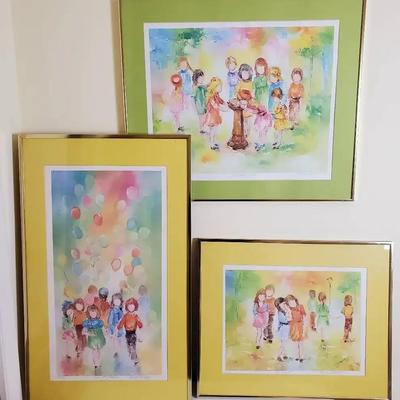 Hilda Rindom Signed & Numbered Limited Edition Prints (3), Framed