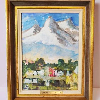 Gertrude Kleinfeld Original Sun Valley Landscape Painting, Framed