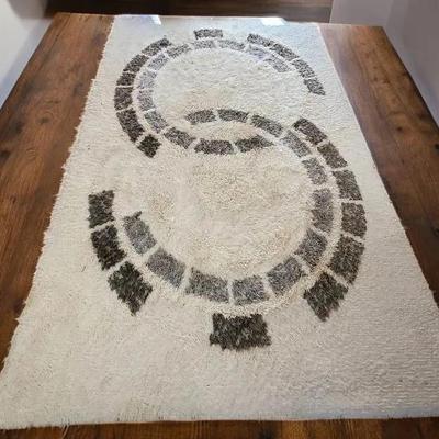EGE Top Of The Line Scandinavian Raya Wool Shag Rug 6'3"x9'9"