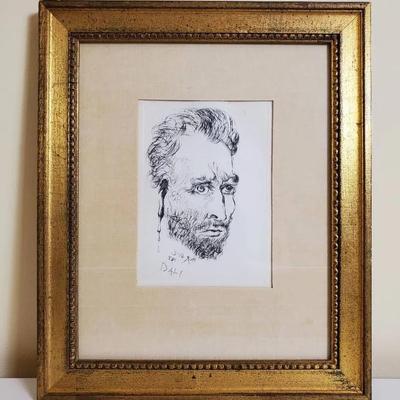 Salvador Dalí “Vincent van Gogh” Plate-Signed Etching