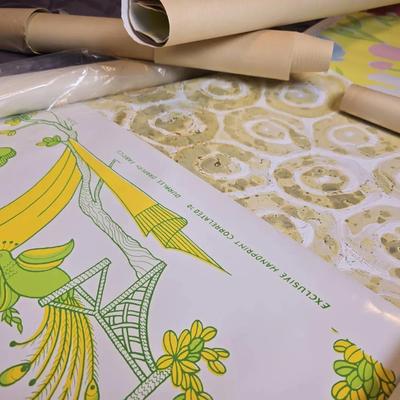Mid-Century Wallpaper Remnants - 30" Wide