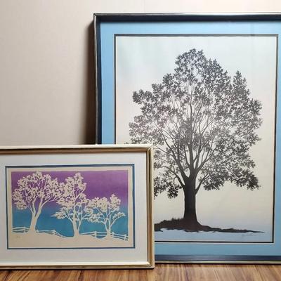 Gabrielle Signed  & Numbered Tree Lithographs (2) 