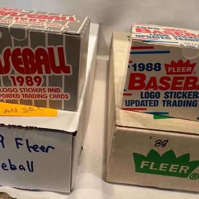 1988 and 1989 Fleer Baseball Complete Sets Plus Both Years Updated Cards.