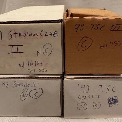 1993 Topps Stadium Club Series I and III. 1991 Stadium Club Series II  1992 Pinnacle Series II