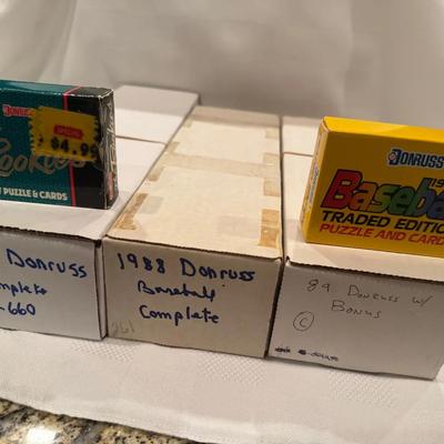1987, 1988 and 1989 Donruss Baseball Complete Sets +1987 & 1989 Donruss Traded Edition