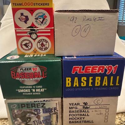 1991 & 1992 Fleer Baseball Factory Boxes, 1990 Fleer Hand Pulled Set + 600 Extra 1992 Fleer cards