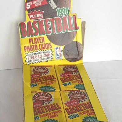 1990 Fleer Basketball Cards 5th Anniversary Edition -36 Ct Wax Box - Michael Jordan!