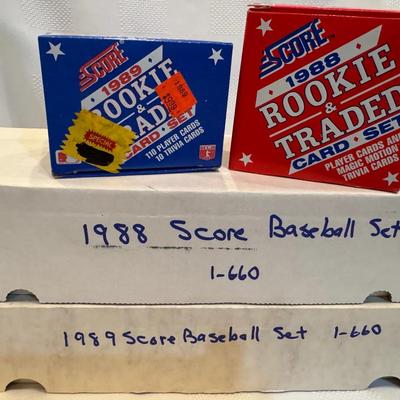 1988 and 1989 Score Baseball Sets + 1988 and 1989 Rookie Traded Sets