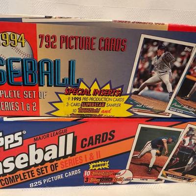 1993 and 1994 Topps Baseball Complete Sets In Factory Boxes.