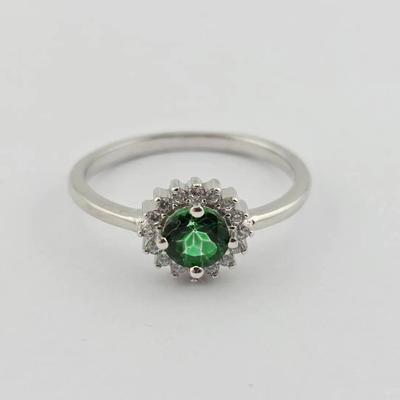.5ct Natural Green Topaz Sterling Silver Ring 