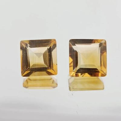 2.8ctw Natural Unheated Citrine Square Cut 