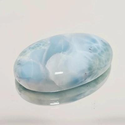35.8ct Natural Unheated Larimar Oval Cabochon 