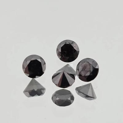 .5ctw Natural Unheated Black Diamond Round Brilliant Cut