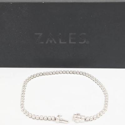 1ctw Zales Lab Diamond Sterling Silver Tennis Bracelet 