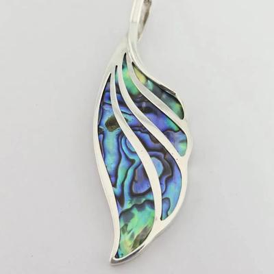 Large Sterling Silver Abalone Pendant 