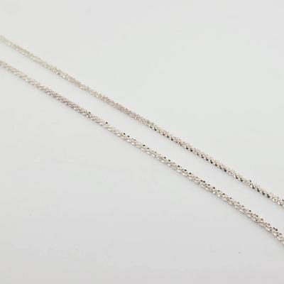 Double Strand Margherita Twist Sterling Silver Anklet
