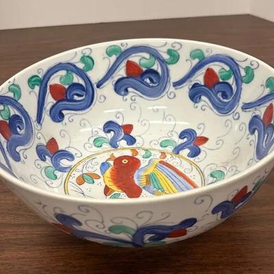 Chinese Hand Painted Ceramic Serving Bowl