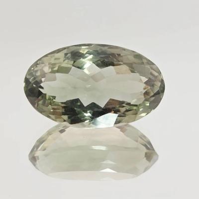20.1ct Natural Green Amethyst Oval Cut 