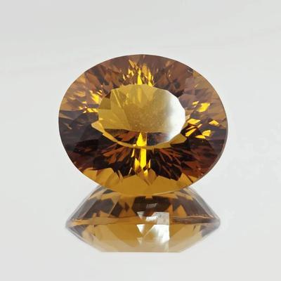 15.8ct Natural Unheated Cognac Quartz Oval Cut