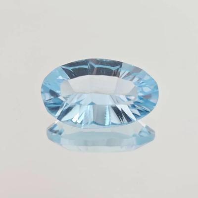 5.5ct Natural Blue Topaz Elongated Oval Cut 