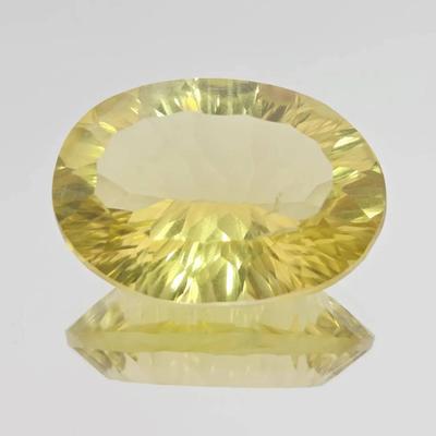 29.1ct Natural Unheated Lemon Quartz Oval Cut 
