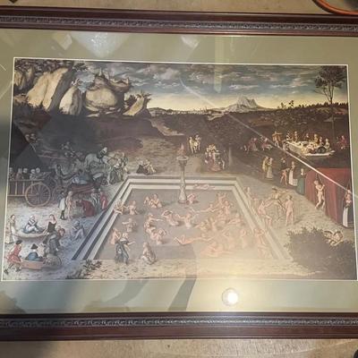 The Fountain of Youth Framed Print by Lucas Cranach the Elder.  