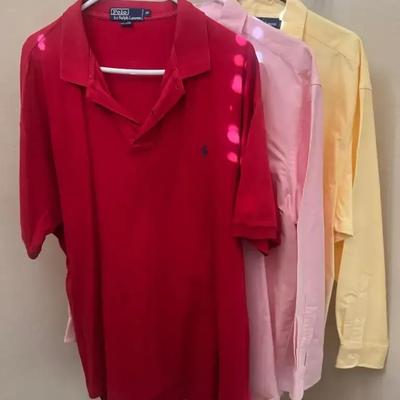 Ralph Lauren Button Ups 3XL, And Polo 2XL