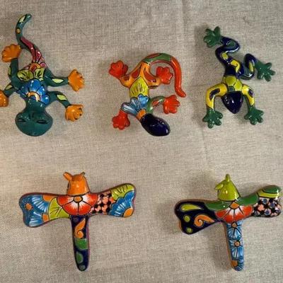 Talavera Lizards And Dragon Fly Yard Decor (5)