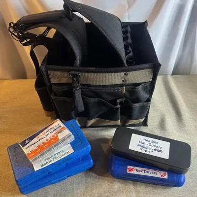 Work Gear Tool Bag W/ Hex Drivers And Bits