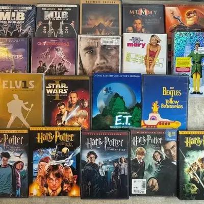 DVD Famous Movie Series Bundle (Harry Potter Movies, Ghost Busters, Star Wars, The Beatles and more!