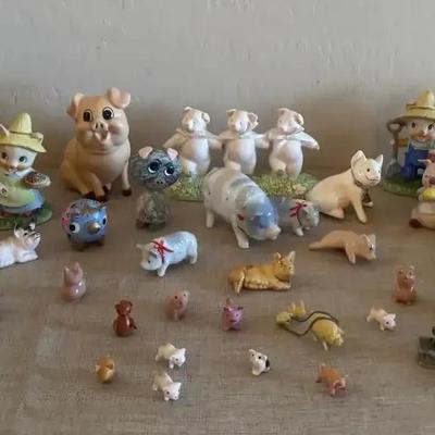 Vintage Ceramic Pig Collection 