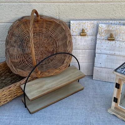 Wicker and Wood Home Decor Pieces 