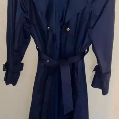 Womens London Fog Blue Trench Cost (6 Pet)
