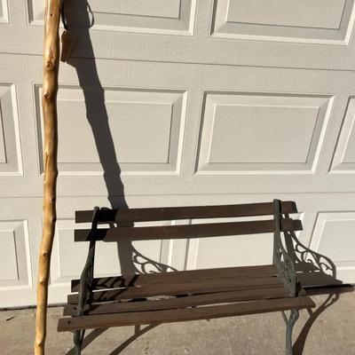 Colorado Aspen Creations, Walking Stick by Trails End, And  Cast Iron Bench (Child’s Size)