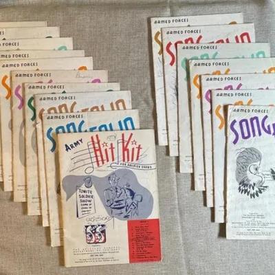  1950’s Armed Forces Song Folio Collection (16), Plus Army Hit Kit Song Book