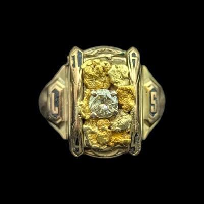 10K & 18K Yellow Gold Diamond Ring, NAGL #1226589
