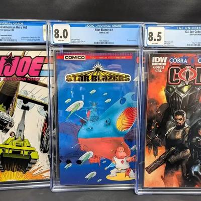 CGC Graded Comics: Star Blazers #2, G.I Joe Cobra #v2 #9, & G.I Joe A Real American Hero #68
