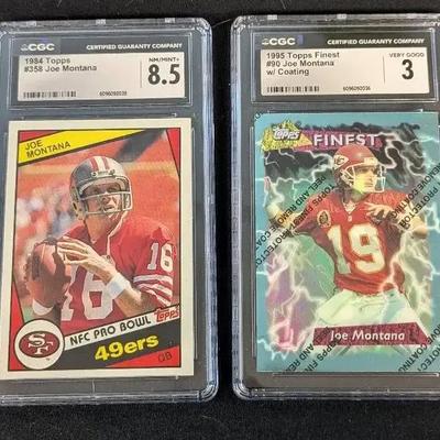 CGC Graded Topps Joe Montana Football Cards